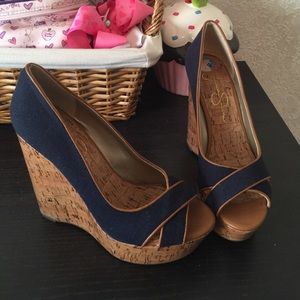 Denim Jessica Simpson wedges